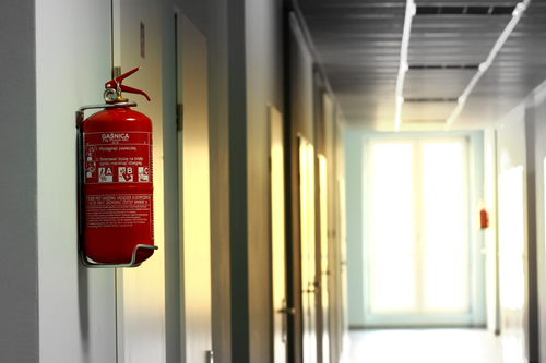 ABC fire extinguishers are commonly found in most establishments.
